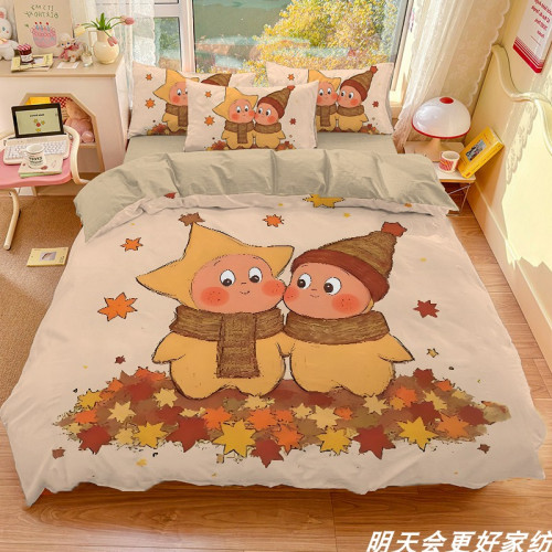 星星人兒童四件套印花被套透氣親膚三件套學生被罩可水洗被子被單 星星人兒童四件套印花被套透氣親膚三件套學生被罩可水洗被子被單