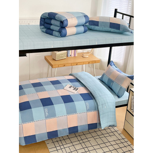 100純棉全棉床上用品被子新疆棉花被褥鋪底全套裝春秋冬天六件套