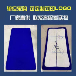 高級純棉深藍色床單三件套純色火焰藍湖藍色床單單位宿捨床上用品