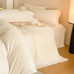 保暖款加厚床上四件套冬季床單被套牛奶絨加厚珊瑚絨公主風三件套