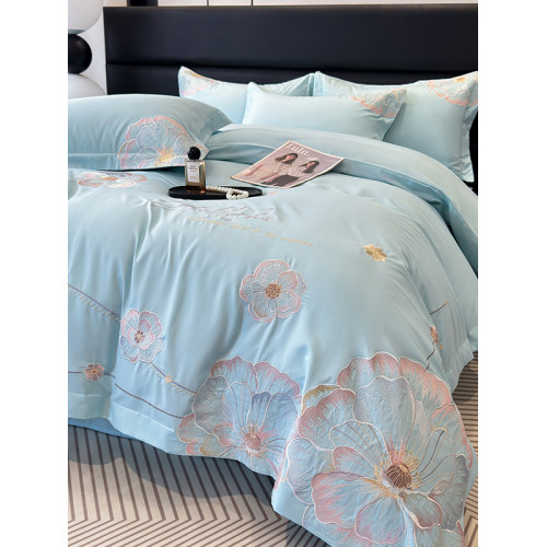 小紅書推薦公主風全棉純棉刺綉四件套輕奢裸睡床單式被罩床上用品