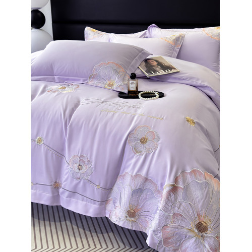 小紅書推薦公主風全棉純棉刺綉四件套輕奢裸睡床單式被罩床上用品