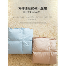 羽絨蓋毯可攜式飛機毯多功能辦公室午休毯子披肩午睡被沙發小被子