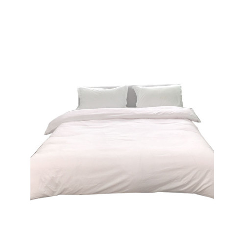 純白色賓館四件套民宿床上用品酒店床單被套4罩件學生宿捨三件套