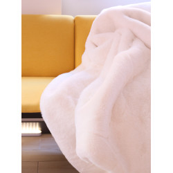 超厚款雙層仿兔毛大尺寸沙發毯子白灰粉色輕奢仿皮草床尾蓋毯搭毯