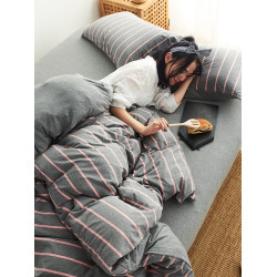 天竺棉四件套全棉裸睡超柔純棉針織棉三件套床單床包款簡約床品