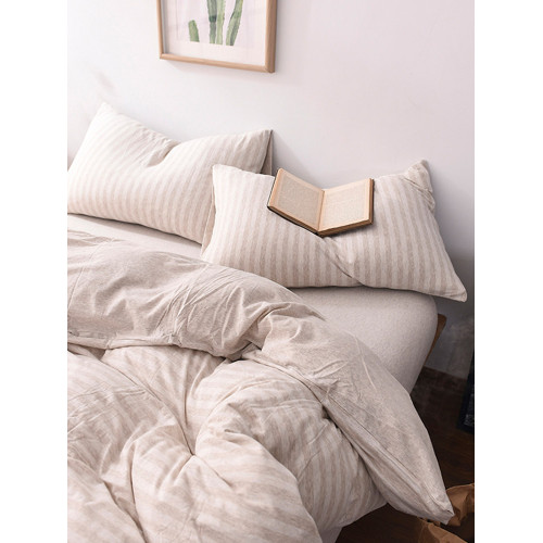 天竺棉四件套全棉裸睡超柔純棉針織棉三件套床單床包款簡約床品