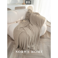 純色針織毯民宿床尾裝飾搭巾ins午睡毯蓋毯沙發毯子沙發蓋毯毛毯