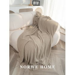 純色針織毯民宿床尾裝飾搭巾ins午睡毯蓋毯沙發毯子沙發蓋毯毛毯