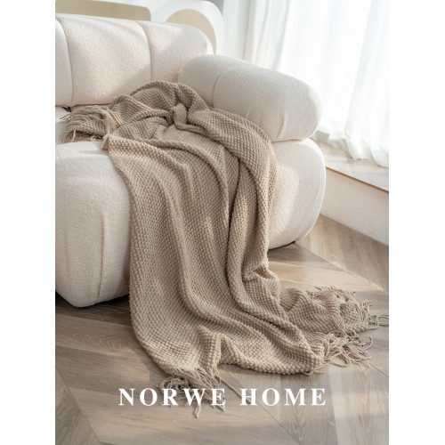 純色針織毯民宿床尾裝飾搭巾ins午睡毯蓋毯沙發毯子沙發蓋毯毛毯