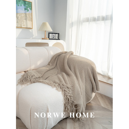 純色針織毯民宿床尾裝飾搭巾ins午睡毯蓋毯沙發毯子沙發蓋毯毛毯