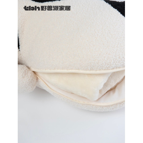 tbh野獸派家居熊貓嘭嘭抱枕毯子二合一法蘭絨暖香毯車用車內靠枕