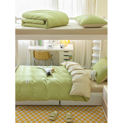 簡約大學生純棉三件套全棉水洗棉床單被套高中宿捨上下鋪寢室床品