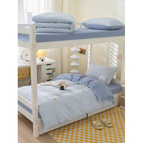 簡約大學生純棉三件套全棉水洗棉床單被套高中宿捨上下鋪寢室床品