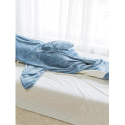 鯊魚毛毯成人可愛鯊魚毛毯連帽衫可穿戴毯超柔軟法蘭絨睡袋防踢被