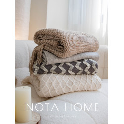 北歐風毛毯沙發毯雙人蓋毯單人披肩辦公室午休毯民宿床尾巾針織毯