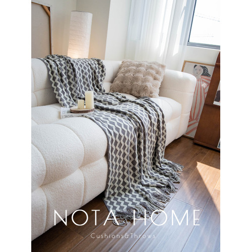 北歐風毛毯沙發毯雙人蓋毯單人披肩辦公室午休毯民宿床尾巾針織毯