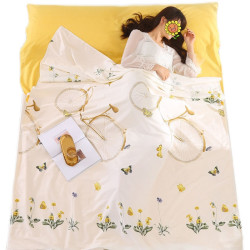 100%全棉旅行睡袋出差酒店用隔髒床單單人雙人旅行神器斜紋賓館用