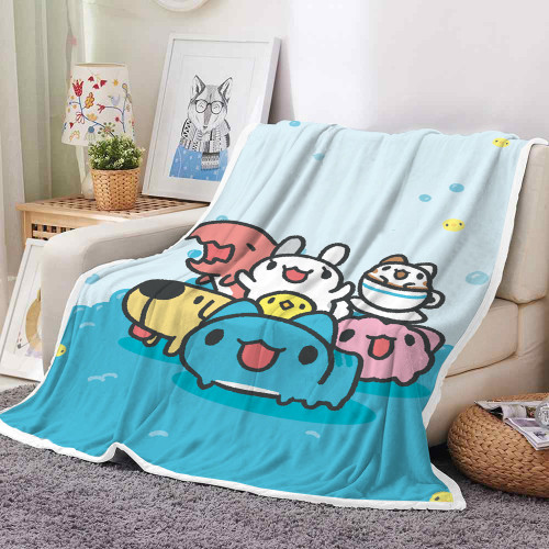 貓貓蟲咖波秋冬季雙面絨毯子BugcatCapoo珊瑚絨兒童午睡沙發蓋毯