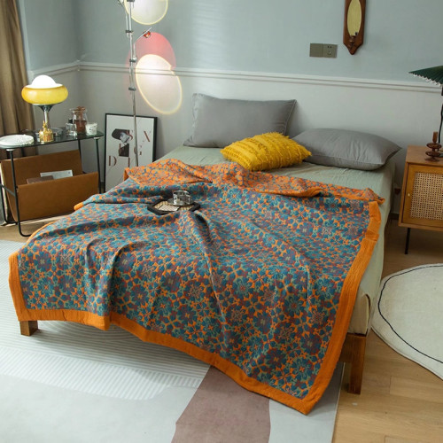 三層毛巾被純棉紗布成人夏季蓋毯被子雙層紗布床單多層床蓋三件套