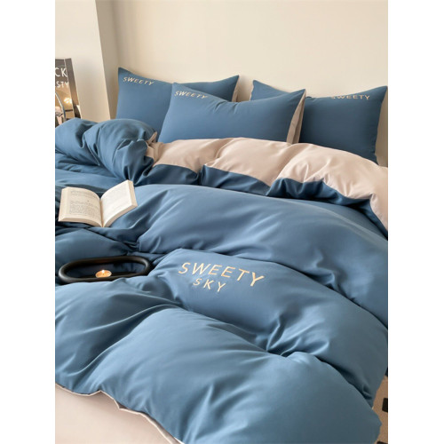 簡約ins四件套純棉全棉被套輕奢高檔床上用品床包宿捨床單三件套4