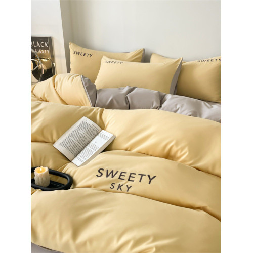 簡約ins四件套純棉全棉被套輕奢高檔床上用品床包宿捨床單三件套4