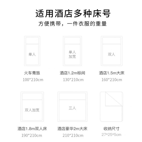 高品質長絨棉隔髒睡袋純棉出差旅行床單被套可攜式賓館住酒店神器