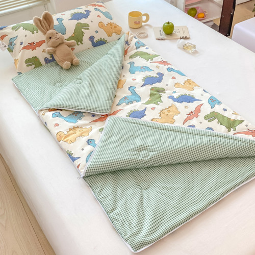 全棉兒童睡袋嬰兒被子春秋寶寶兩用幼兒園小被子防踢睡袋四季通用