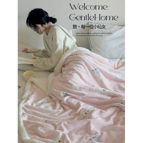 冬季加厚毛毯辦公室午睡羊羔牛奶絨毯子沙發毯學生宿捨床上用床單