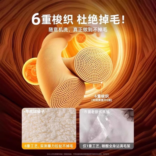 牛奶羊羔絨毛毯加厚保暖冬季被子午睡沙發蓋毯被芯棉被冬被春秋被