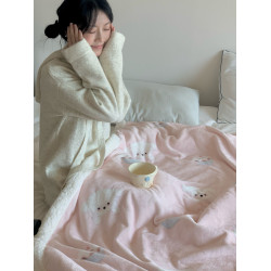 秋冬加厚少女柔軟牛奶絨羊羔絨毛毯單雙人保暖午睡毯沙發臥室蓋毯