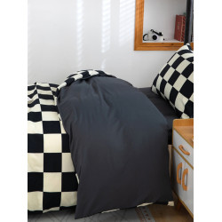 南通學生宿捨床上四件套全棉純棉磨毛兒童單人上下鋪格子三件套男