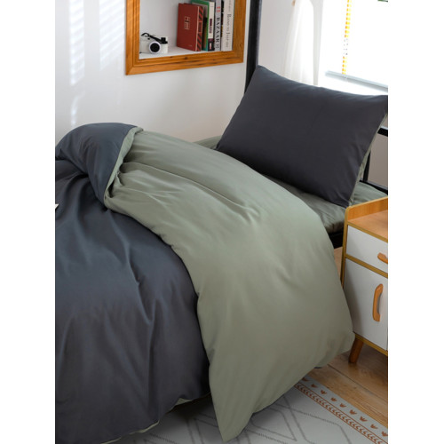 南通學生宿捨床上四件套全棉純棉磨毛兒童單人上下鋪格子三件套男