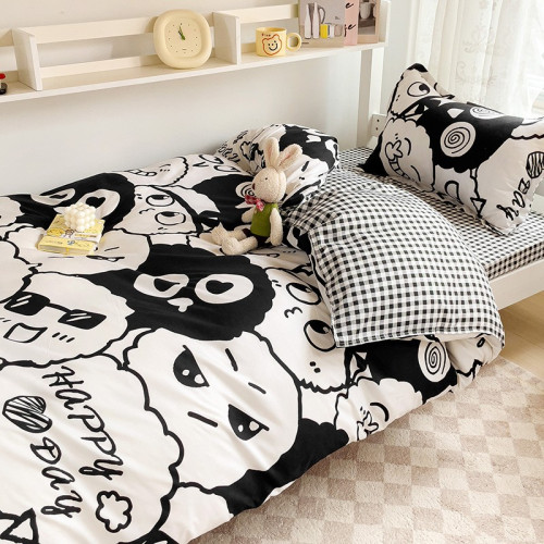 大學生宿捨床單人三件套床上用品被套罩子被褥全套一整套四六件套