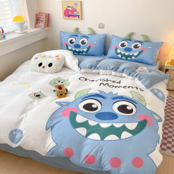 2025新款純棉床上四件套全棉兒童可愛床品學生宿捨被套床單三件套