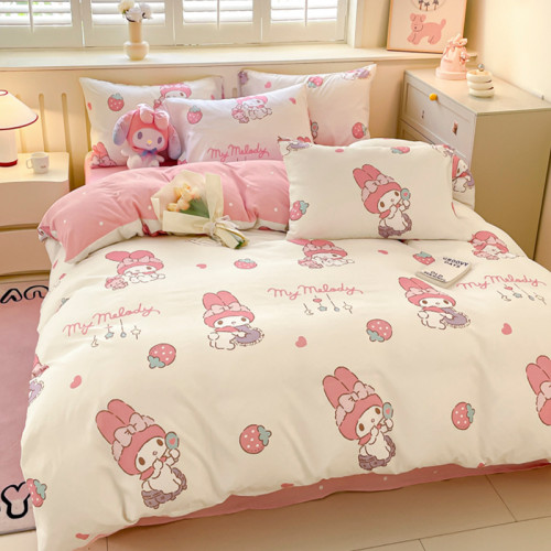 2025新款純棉床上四件套全棉兒童可愛床品學生宿捨被套床單三件套