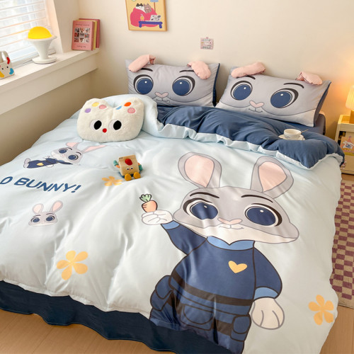 2025新款純棉床上四件套全棉兒童可愛床品學生宿捨被套床單三件套