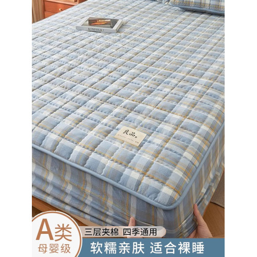 新疆棉床包純棉a類床墊保護罩單件床套罩夾棉床罩可機洗床墊套罩