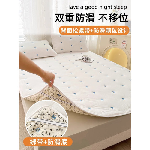 大豆夾棉床墊軟墊家用臥室薄款褥子墊被單人床褥墊鋪底保護防滑墊