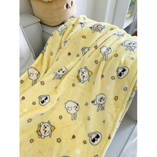 Chiikawa被子烏薩奇法蘭絨學生保暖被子床單午睡蓋毯吉伊卡哇毛毯