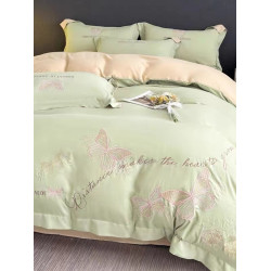 出口輕奢四件套高級純棉全棉裸睡柔軟被套歐式床包床單款床上用品