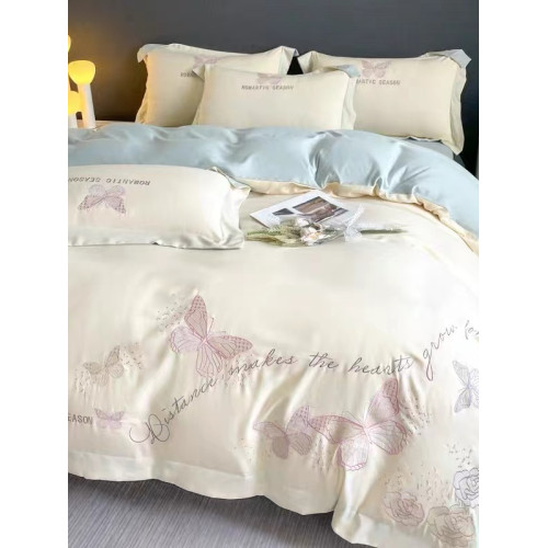 出口輕奢四件套高級純棉全棉裸睡柔軟被套歐式床包床單款床上用品 出口輕奢四件套高級純棉全棉裸睡柔軟被套歐式床包床單款床上用品