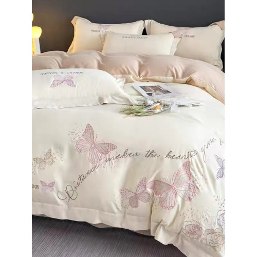 出口輕奢四件套高級純棉全棉裸睡柔軟被套歐式床包床單款床上用品 出口輕奢四件套高級純棉全棉裸睡柔軟被套歐式床包床單款床上用品