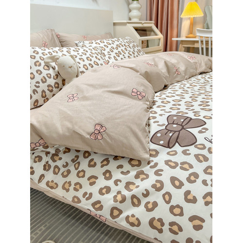 ins真純棉四件套100全棉雙人被套床單床上學生宿捨純棉三件套四季