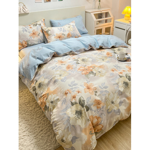 ins真純棉四件套100全棉雙人被套床單床上學生宿捨純棉三件套四季