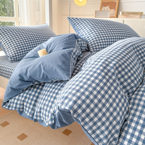 無印風水洗棉床上三件套學生宿捨寢室非純棉床單被套墊被褥六件套