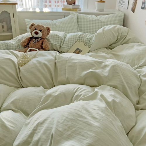 A類四件套新款加厚被套床單被罩床上用品清新碎花學生宿捨三件套4