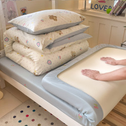 小清新全棉學生宿捨床品三件套少女心床單被套100%純棉卡通四件套