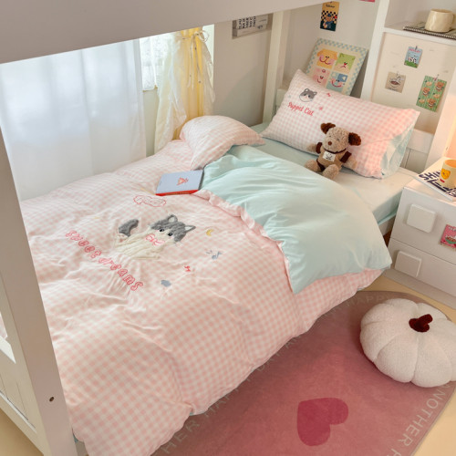 學生宿捨單人床上三件套寢室被套被子套裝四六件套床褥全套一整套