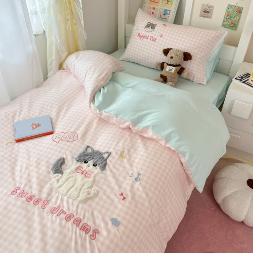 學生宿捨單人床上三件套寢室被套被子套裝四六件套床褥全套一整套